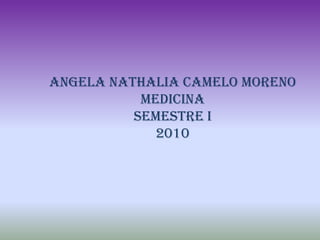 ANGELA NATHALIA CAMELO MORENO  MEDICINA  SEMESTRE I 2010 
