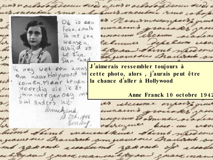 Le Journal D'anne Frank Passage Marquant Anne Frank