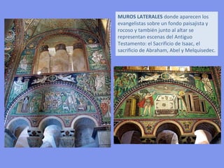 IGLESIA DE SAN VITAL
                                                  PRIMERA EDAD DE ORO, SIGLO VI




San Vital, una de las iglesias más bellas del
mundo, fue creada para que el emperador
más poderoso de su época asistiese a los
oficios religiosos que allí tendrían lugar.
A pesar de que las efigies de Justiniano y de
su esposa Teodora están reproducidas en
sus mosaicos no hay pruebas de que ellos
fueran los patrocinadores directos de la
obra; se ha señalado que un banquero
local, Juliano Argentario, fue quien sufragó
los gastos de su construcción, pero quienes
impulsaron su creación fueron los obispos
Eclesio, Víctor y Maximiano.
 
