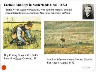 7
Earliest Paintings in Netherlands (1880 -1883)
Boy Cutting Grass with a Sickle
Painted in Etten: October, 1881 Beach at ...