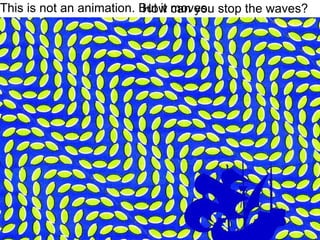 How can you stop the waves? This is not an animation. But it moves. 