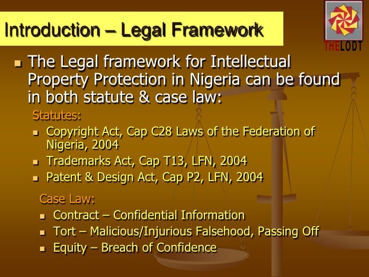 Intellectual Property Protection In Nigeria Intellectual Property Protection In Nigeria