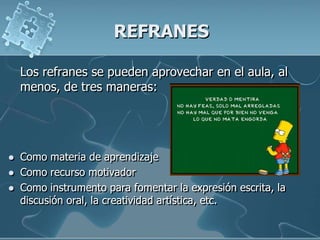 Binas Cuartas Refranes Mapas Mentales | PPTX
