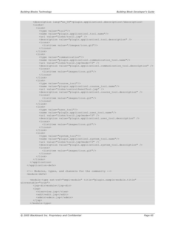 Blackboard Building Blocks Developer Guide Blackboard Building Blocks Developer Guide