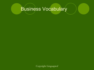 Business Vocabulary 