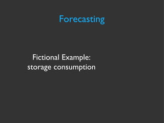 Forecasting Fictional Example: storage consumption 