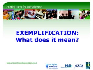EXEMPLIFICATION: What does it mean? 