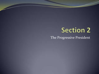 Section 2 The Progressive President 