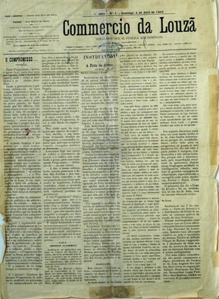 Commercio da Louzã n.º 1 – 04.04.1909