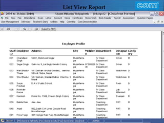 Characteristic of Com Automation  List View Report 