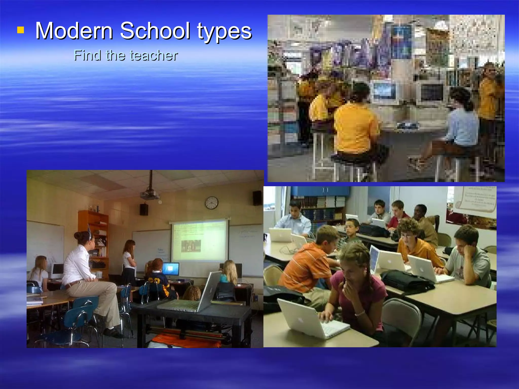 Find the teacher Modern School types 