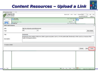 Content Resources – Upload a Link 