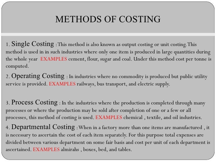 COST ACCOUNTING CONCEPTSSSSS