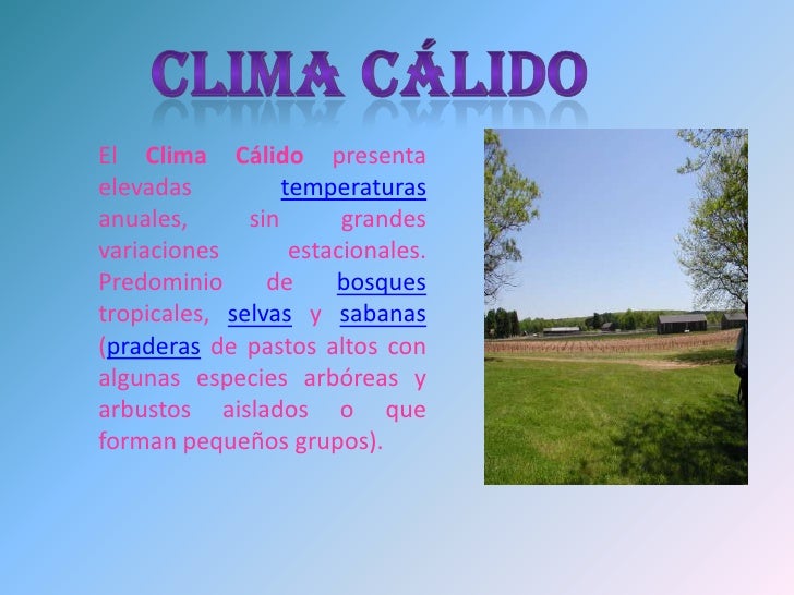 diapositivas sobre el clima