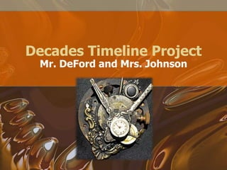 Decades Timeline Project Mr. DeFord and Mrs. Johnson 