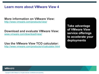 VMware View:Lowers TCO by 50%