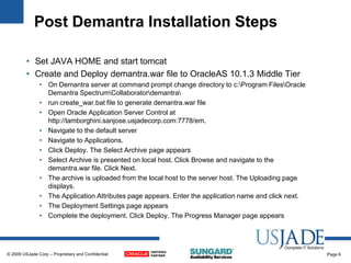 Demantra Installation,Configuration and Integration with EBusiness ...