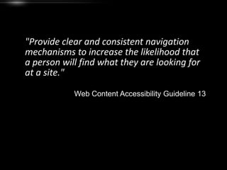 Color-Blindness: Design TipsPerceivable:Avoid colors or color pairs that cause problems for people who are colorblind.Provide sufficient contrast between foreground and background colors.Make sure that colors are not your only method of conveying important information.