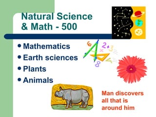 Natural Science  & Math - 500 Mathematics Earth sciences Plants Animals Man discovers all that is around him 