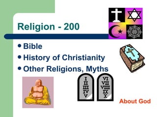 Religion - 200 Bible History of Christianity Other Religions, Myths About God 