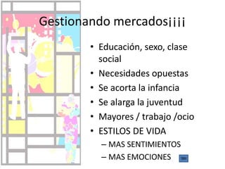 CaracterísticasVelocidad con que se encuentran y resuelven los problemasVisión enfocada a los negocios pero ecléctica, es decir  incluye la opinión interdisciplinaria de ingenieros, antropólogos o físicos.Amalgama en lo que llaman 'pensamiento de diseño‘: identificación de las oportunidades que generen valor.Universidad de Stanford estableció su escuela de diseño adoptando completamente esta visión. 