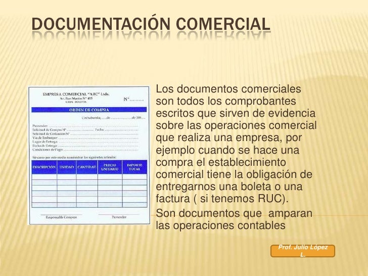 Resultado de imagen de DOCUMENTACION COMERCIAL