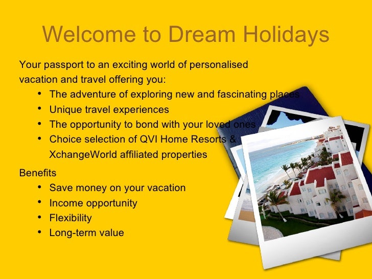 presentation about dream holiday