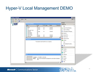 Hyper-V Local Management DEMO




                                15
 