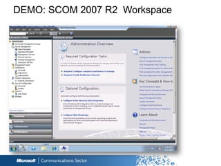 DEMO: SCOM 2007 R2 Workspace
 