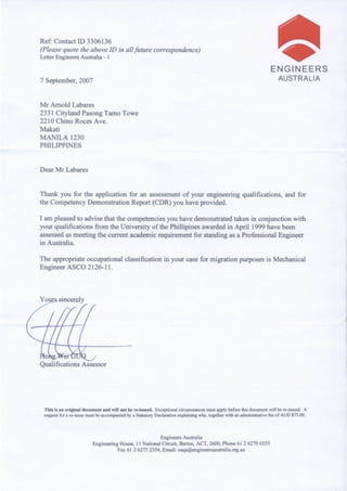 Engineers Australia Certificate [view only]