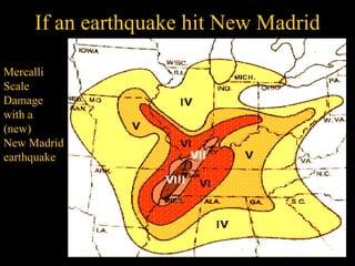 If an earthquake hit New Madrid Mercalli Scale Damage  with a  (new) New Madrid earthquake 