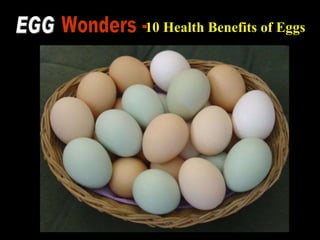 EGG Wonders -  10 Health Benefits of Eggs   