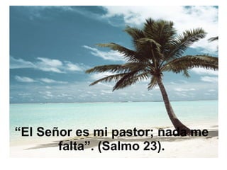 “ El Señor es mi pastor; nada me falta”. (Salmo 23). 
