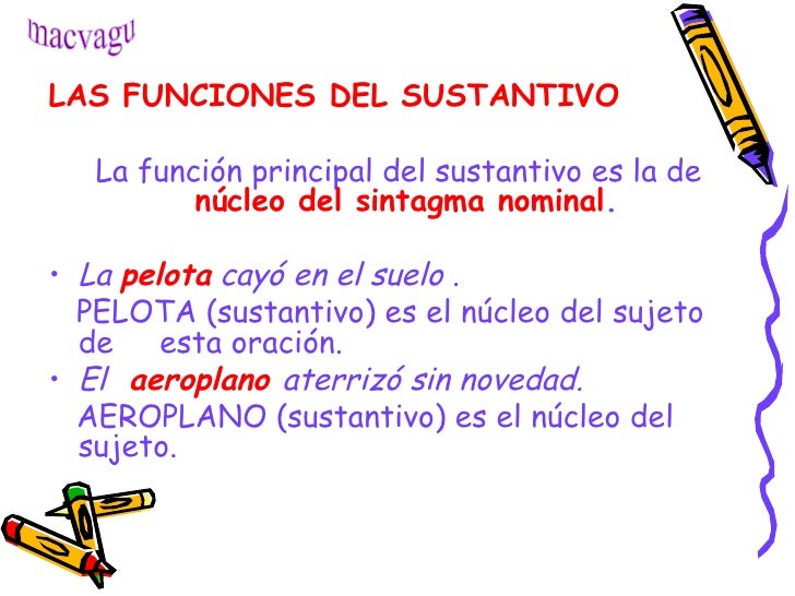 El sustantivo, nivel básico
