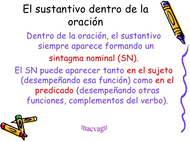 El sustantivo, nivel básico