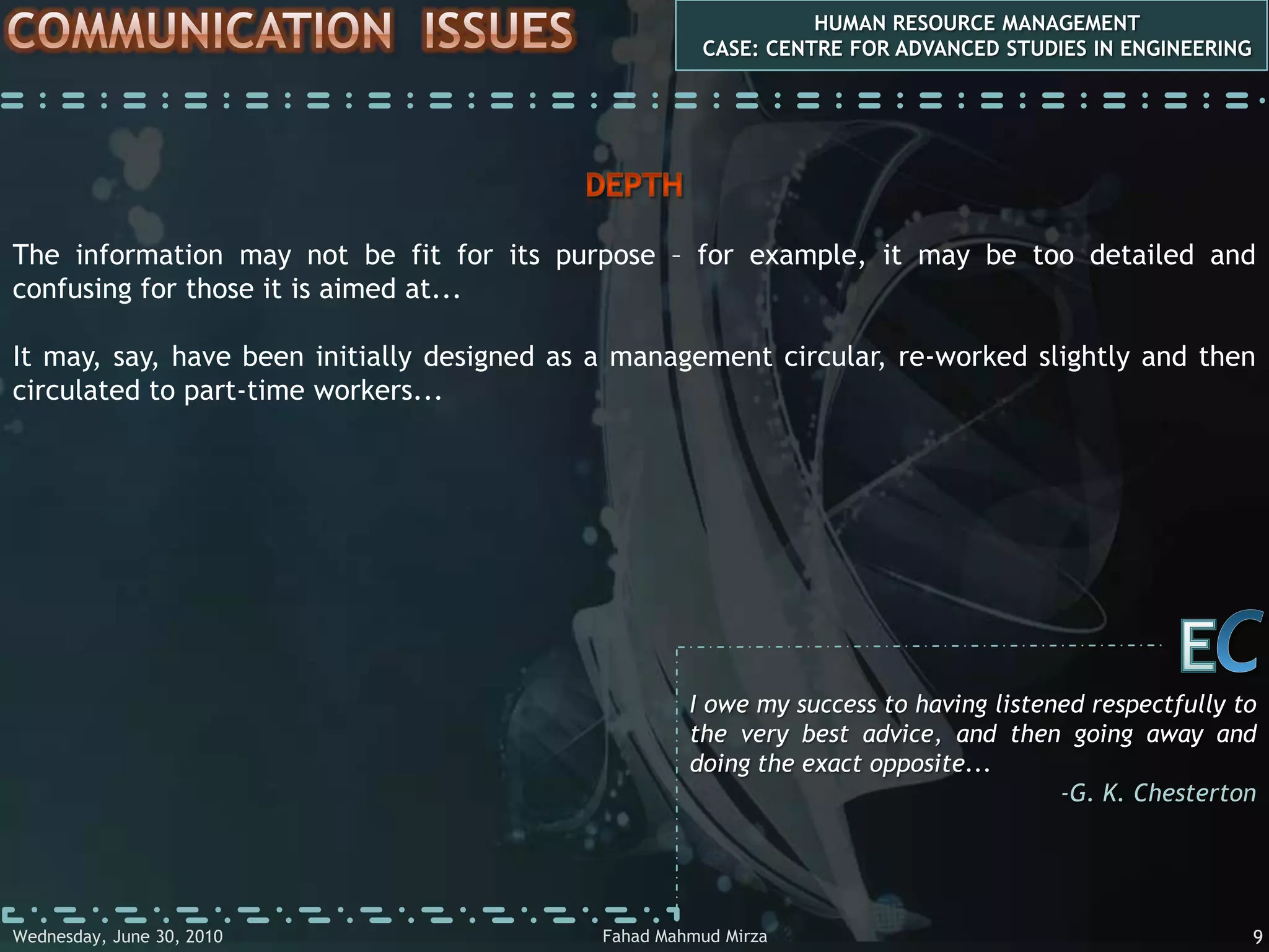  Quality circles, regular meetings with all or part of the workforce