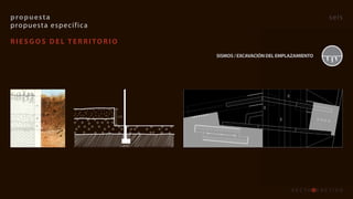 propuesta                                                                               seis
propuesta específica

R I E S G O S 	 D E L 	T E R R I TO R I O
                                                SISMOS	/	EXCAVACIÓN	DEL	EMPLAZAMIENTO




                                        -5.00
 