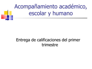 Acompañamiento académico, escolar y humano ,[object Object]
