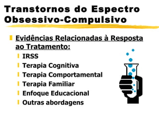 Transtornos do Espectro Obsessivo-Compulsivo Evidências Relacionadas à Resposta ao Tratamento: IRSS Terapia Cognitiva Terapia Comportamental Terapia Familiar Enfoque Educacional Outras abordagens 