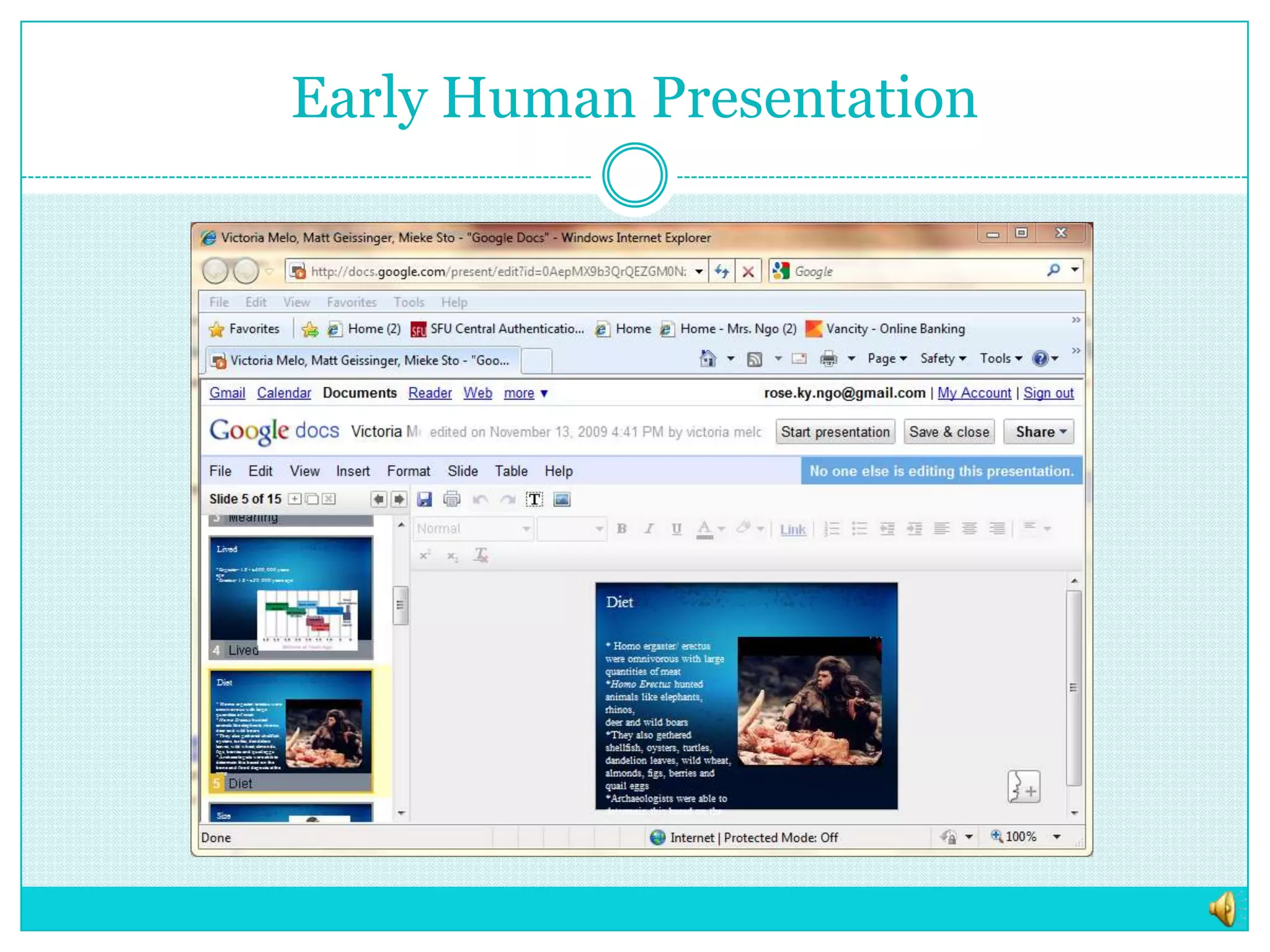 Early Human Presentation