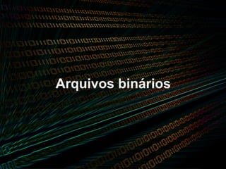 Arquivos binários
 