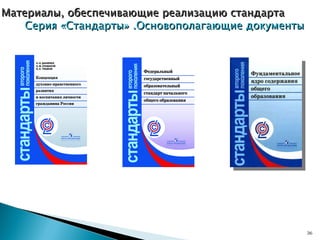 Материалы, обеспечивающие реализацию стандарта Серия «Стандарты» .Основополагающие документы  