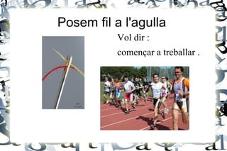 Frases fetes <ul><li>En Marc, que no se'n calla ni una, va dir que encara que fos un tap de bassa, intentaria no perdre el...