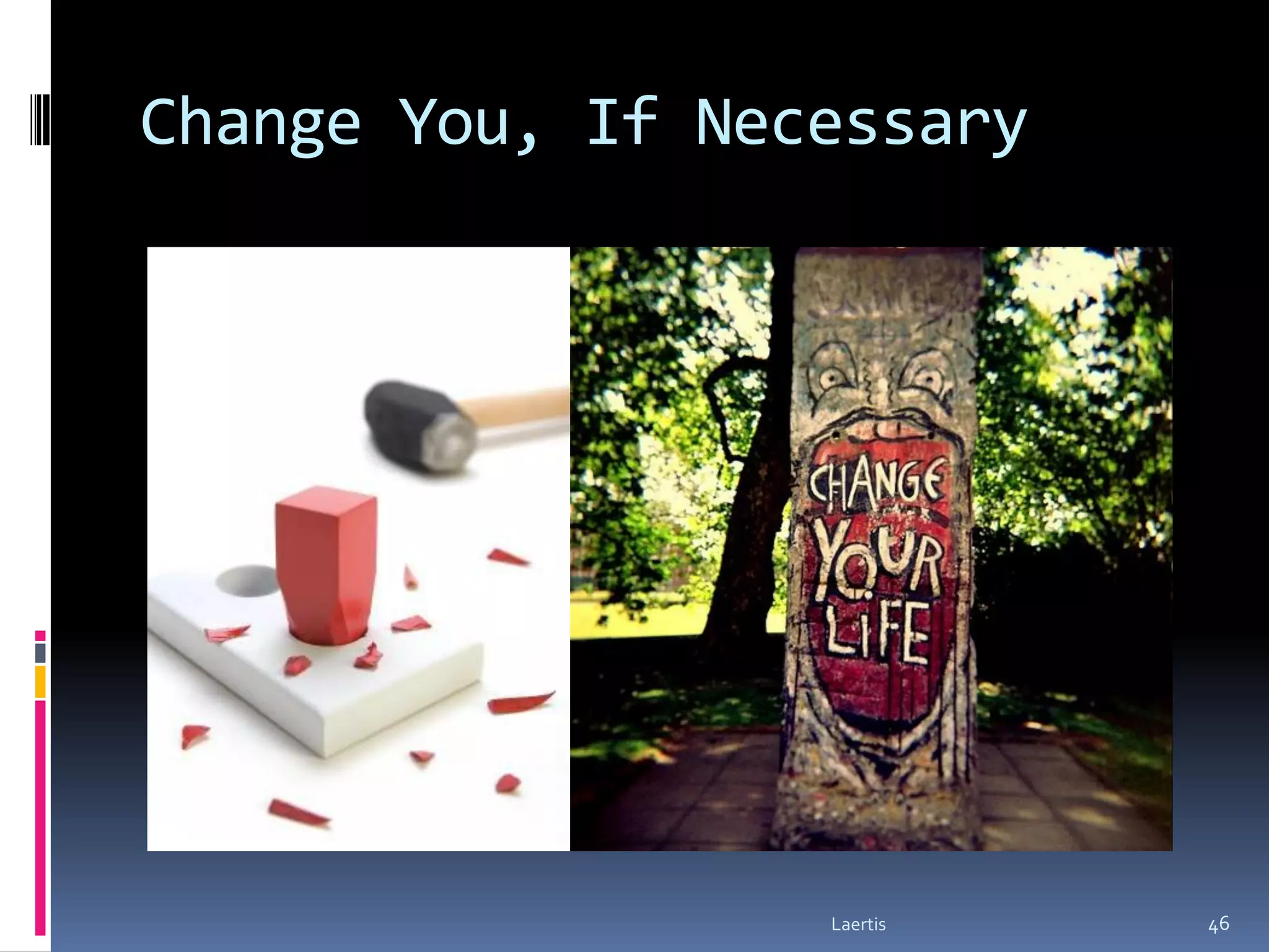 Change You, If Necessary




                  Laertis   46
 