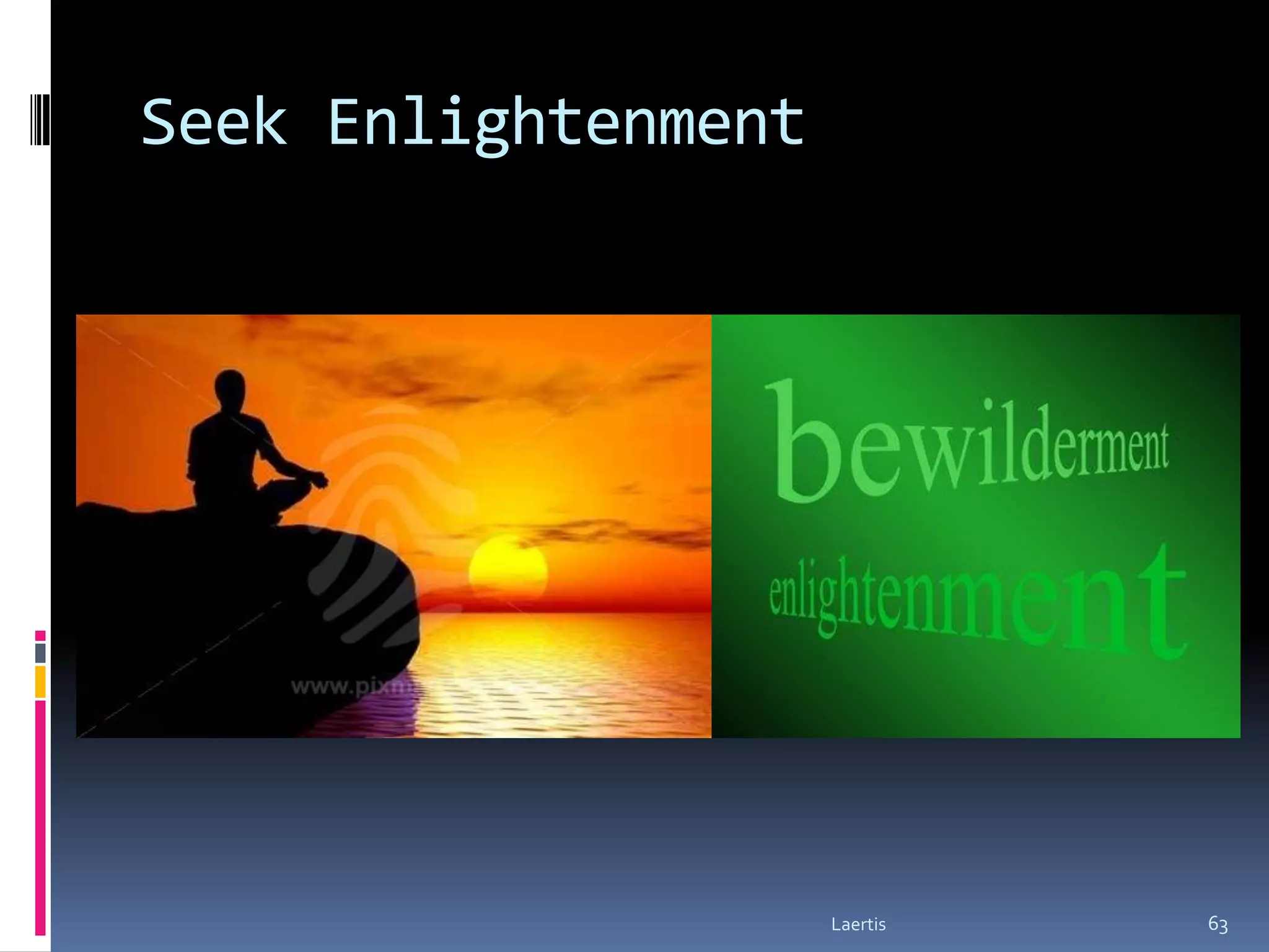 Seek Enlightenment




                     Laertis   63
 