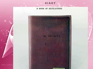 D I A R Y A  BOOK  OF  REVELATIONS MY  S E C R E T S  