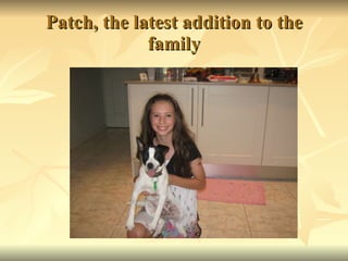 Patch, the latest addition to the family 