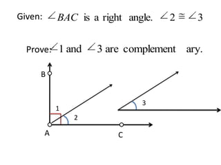 Given: Prove: B123AC