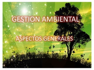 GESTION AMBIENTAL ASPECTOS GENERALES 