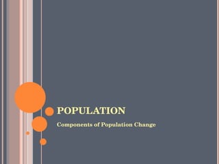 POPULATION Components of Population Change 